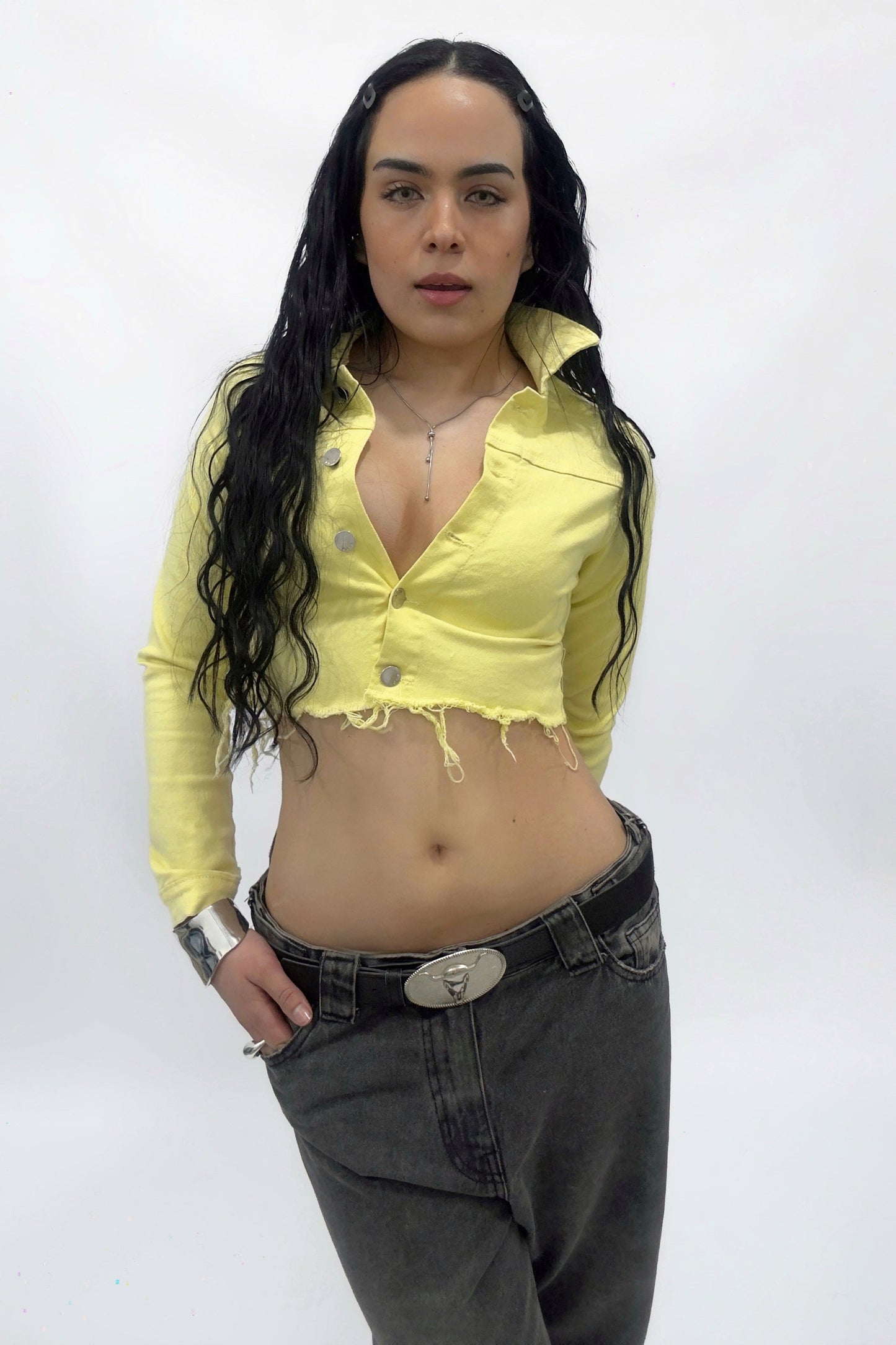 Campera Crop – Destroyed Style